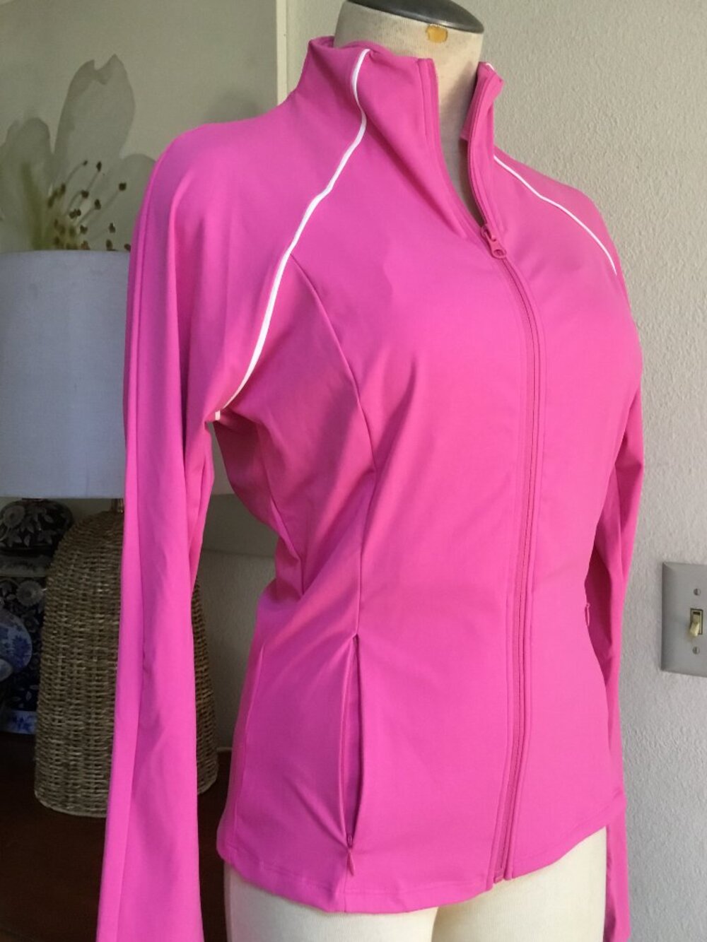 OTOS Athletic Jacket Sweatshirt Full Up Thumbhole Long Sleeve Stretchy Various - Picture 4 of 9
